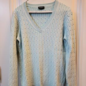 Eddie Bauer Cotton Blend Cableknit Sweater